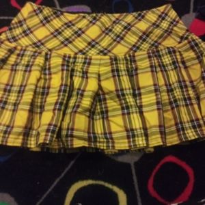 Tripp NYC yellow plaid skirt